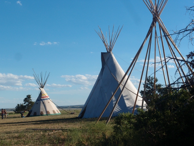 Tipis at the ceremony site
