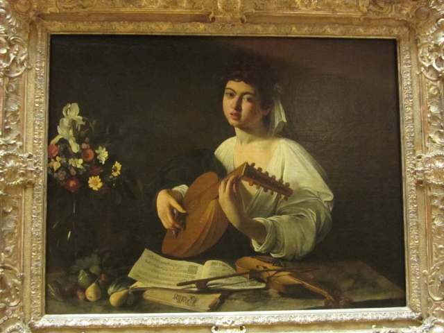 The Lute Player - by Caravaggio - Apparently once there was a concert where they played the music on the score in the painting and had the same fruit to create the smell of the scene....