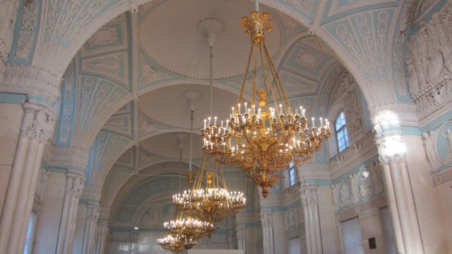chandeliers at the Hermitage