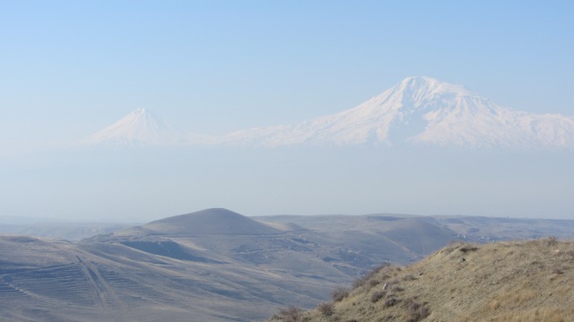 Outside Yerevan with Mount Ararat